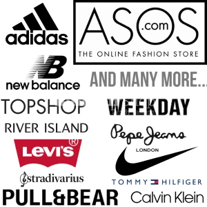 Well-known on-line store – ex ASOS – Mix Multibrands UK – Britische High-Street-Marken – 9 kg – 1 ART (NEU)  